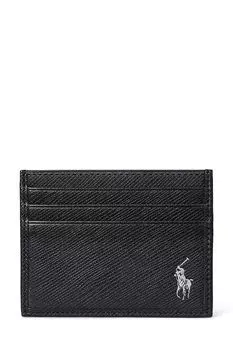 Кожаный чехол для карт Polo Ralph Lauren, черный
