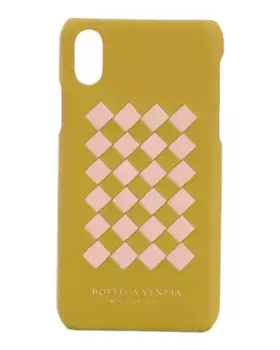 Кожаный чехол для мобильного телефона Iphone X Bottega Veneta, цвет Chamomile