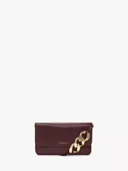 Кожаный чехол для телефона JW Anderson, бургундия