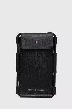 Кожаный чехол для телефона Tommy Hilfiger, черный