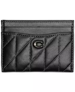 Кожаный чехол для визиток Essential со стеганой подушкой Coach, черный
