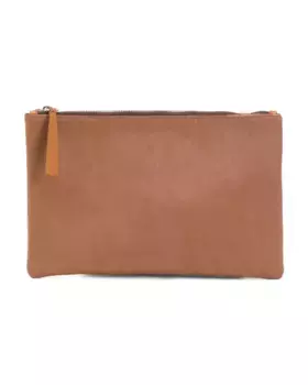 Кожаный чехол на молнии "Сделано в Италии" Martina Mori, коричневый