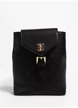 Кожаный черный женский рюкзак Pierre Cardin