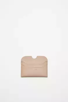 Кожаный держатель для карт Acne Studios, Taupe beige