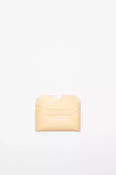 Кожаный держатель для карт Acne Studios, Vanilla yellow
