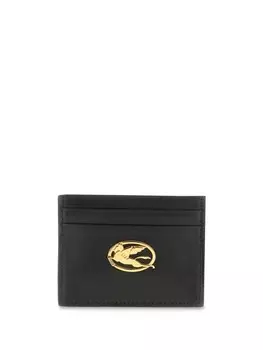 Кожаный держатель для карт ETRO, черный