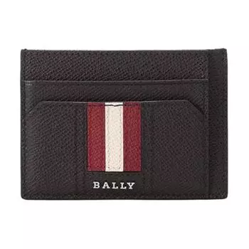 Кожаный держатель для карт, мужской, кофейный BALLY