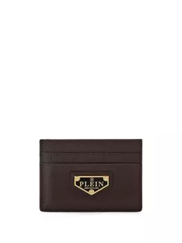 Кожаный держатель для карт Philipp Plein, коричневый
