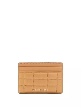 Кожаный держатель для карт с логотипом Michael Kors, серый