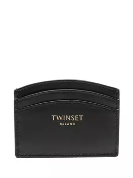 Кожаный держатель для карт TWINSET, черный