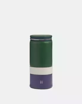 Кожаный держатель для теннисных мячей на молнии Dudu, зеленый