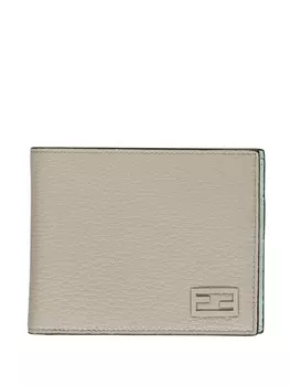 Кожаный держатель карт FENDI, серый
