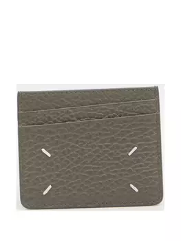 Кожаный держатель карт Maison Margiela, серый