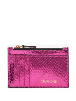 Кожаный держатель карт Roberto Cavalli, розовый