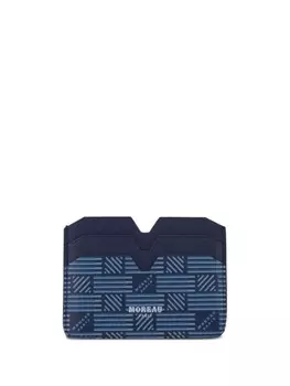 Кожаный держатель карт с логотипом Moreau, синий