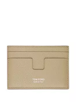 Кожаный держатель карт TOM FORD, коричневый