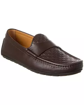 Кожаный драйвер Gucci Microguccissima, коричневый