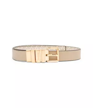 Кожаный двусторонний ремень Michael Kors, бежевый