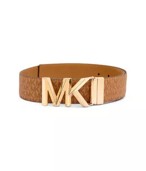 Кожаный двусторонний ремень Michael Kors, коричневый