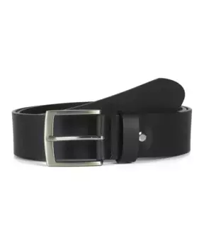 Кожаный джинсовый ремень матового серебра Howard London, черный