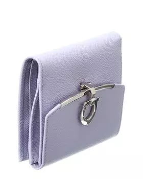 Кожаный французский кошелек Ferragamo Gancini Salvatore Ferragamo, фиолетовый