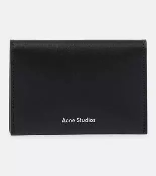 Кожаный футляр для карт Acne Studios, черный