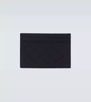 Кожаный футляр для карт Bottega Veneta, черный