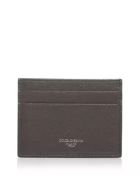 Кожаный футляр для карт Dolce & Gabbana, серый
