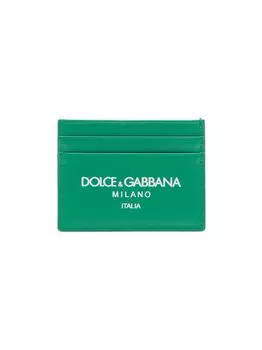 Кожаный футляр для карт DOLCE&GABBANA, зеленый