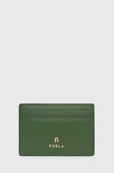 Кожаный футляр для карт Furla, зеленый