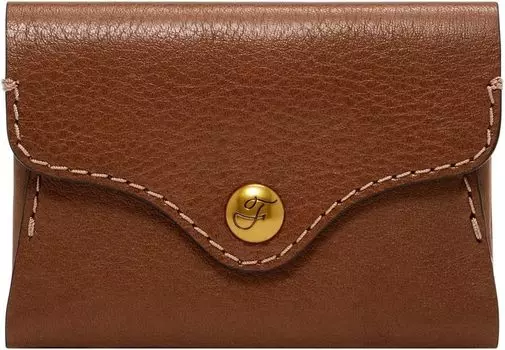 Кожаный футляр для карт Heritage Fossil, коричневый