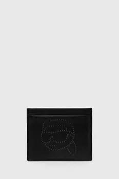 Кожаный футляр для карт Karl Lagerfeld, черный