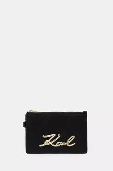 Кожаный футляр для карт Karl Lagerfeld, черный