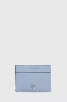 Кожаный футляр для карт Lauren Ralph Lauren, синий