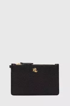 Кожаный футляр для карт Lauren Ralph Lauren, черный