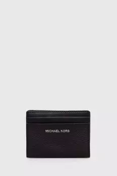 Кожаный футляр для карт Michael Kors, черный