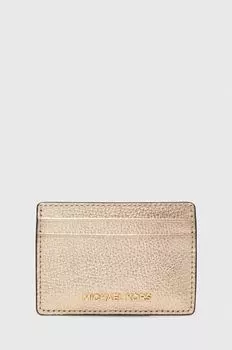 Кожаный футляр для карт MICHAEL Michael Kors, золотой