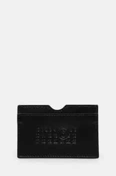 Кожаный футляр для карт MM6 Maison Margiela, черный