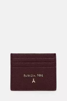 Кожаный футляр для карт Patrizia Pepe, бордовый