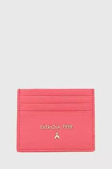 Кожаный футляр для карт Patrizia Pepe, розовый