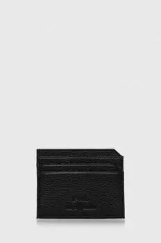 Кожаный футляр для карт Polo Ralph Lauren, черный