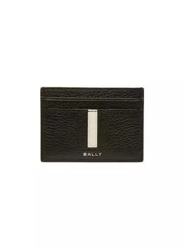 Кожаный футляр для карт с лентой Bally, черный