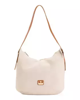 Кожаный хобо Сделано в Италии Valentina, цвет Latte
