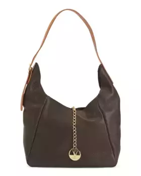 Кожаный хобо Сделано в Италии Valentina, коричневый