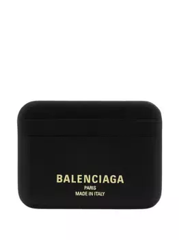 Кожаный кардхолдер Cash 2.0 BALENCIAGA, черный