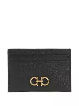 Кожаный кардхолдер Ferragamo, черный