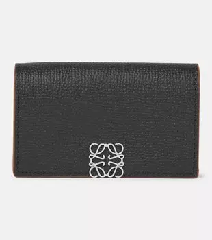 Кожаный картхолдер anagram Loewe, черный