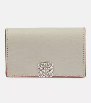Кожаный картхолдер anagram Loewe, серый