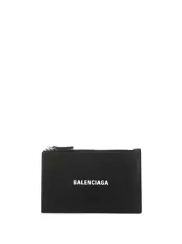 Кожаный картхолдер BALENCIAGA, черный