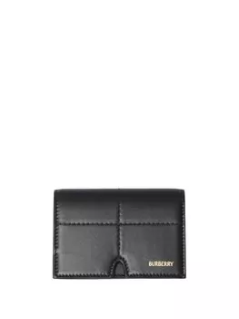 Кожаный картхолдер Burberry, черный
